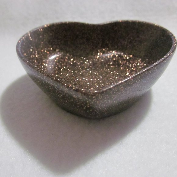 Brown Shimmer Small Heart Trinket Bowl - Picture 2 of 4